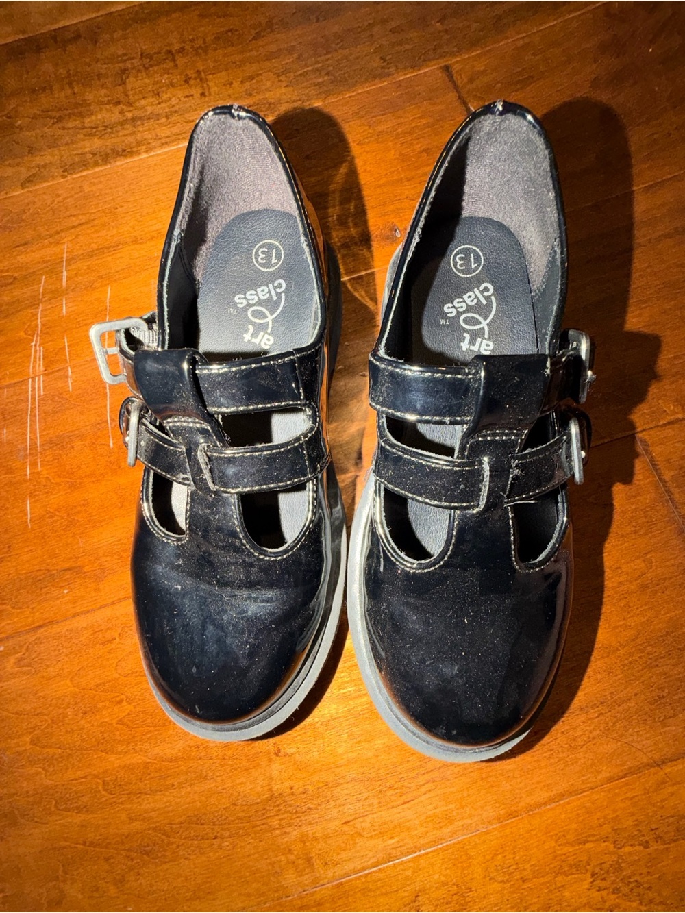 art class Black Patent Double-Strap Mary Jane Dress Shoes
